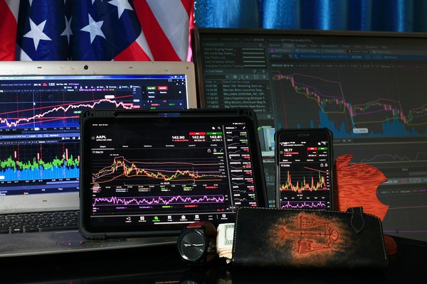 Cryptocurrency market price chart and trading data on screen