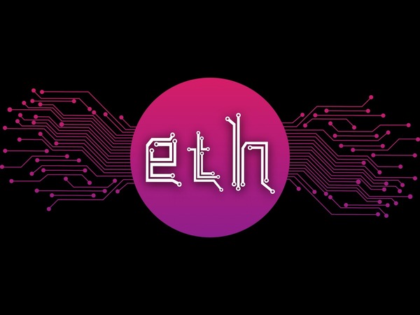 Ethereum cryptocurrency network concept for the LINK to ETH exchange route